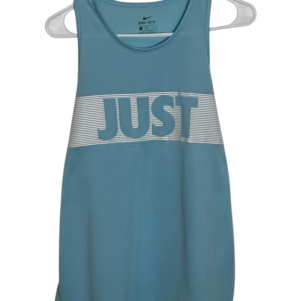 Nike Teal Tank Top with Bold Graphic